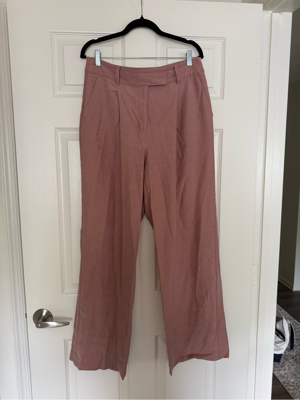 LOFT High-Waist Wide-Leg Women's Trouser in Dusty Rose
